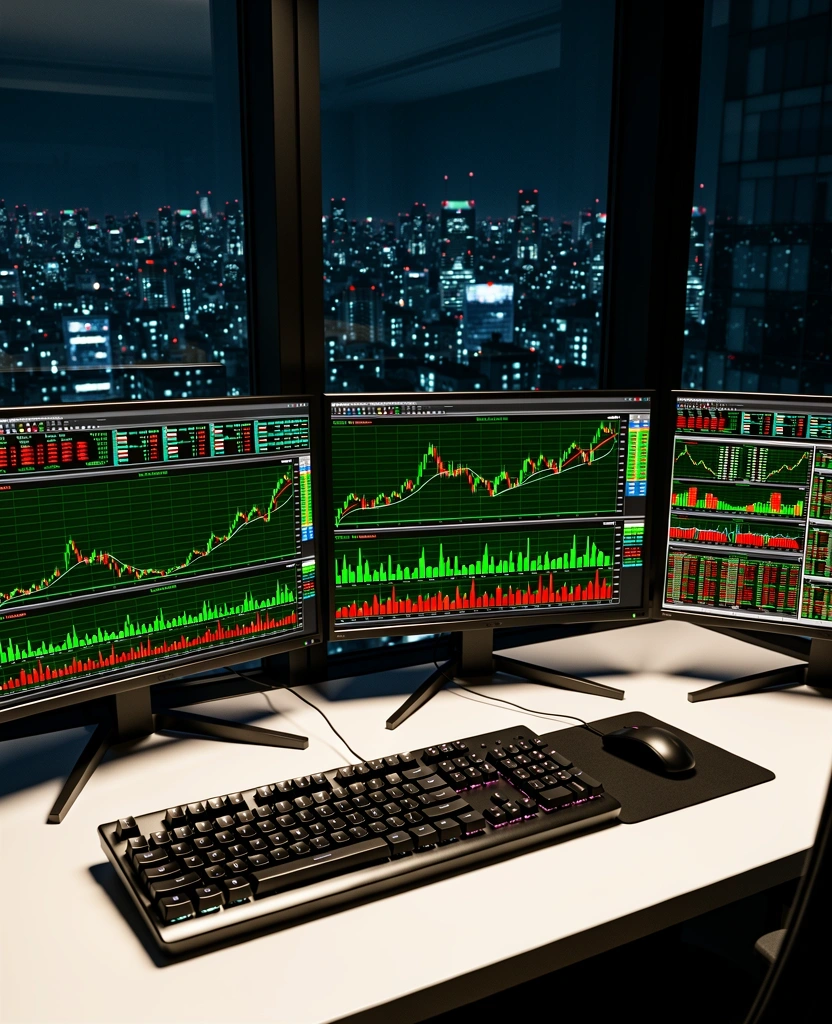 Professional financial analyst workspace
